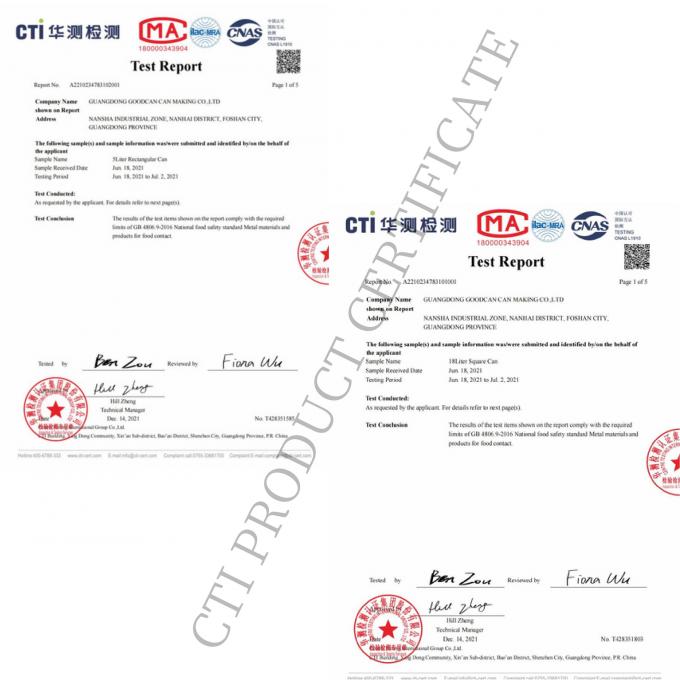 Guangzhou BetterCan Industry and Trade Co., Ltd. Ποιοτικός έλεγχος