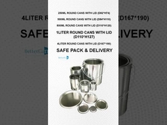 1 λίτρο στρογγυλά δοχεία χημικής βαφής κενό δοχείο δοχείο τετραγωνικού δοχείου