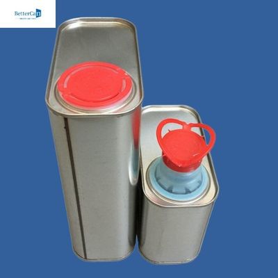 Εξατομικεύσιμα 500ml 1L χρωματίζουν τους κασσίτερους, κενά ορθογώνια δοχεία κασσίτερου