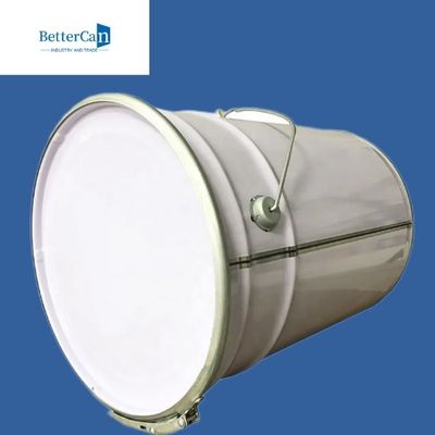 Άσπρος κάδος μετάλλων 20L, κάδος μετάλλων 5 γαλονιού με το καπάκι κλειδώματος