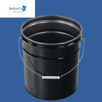 κάδος χρωμάτων μετάλλων 0.32mm0.43mm    20l μαύρος κάδος με το καπάκι