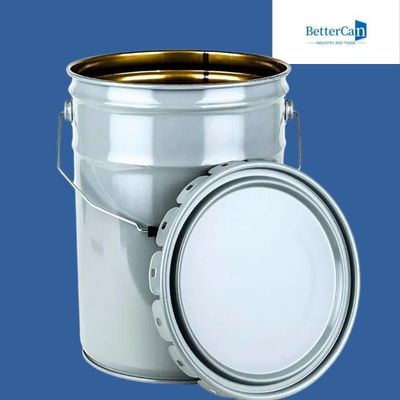 Προσαρμοσμένο 20L Metal Paint Bucket Χημική εξωτερική μπογιά με κάλυμμα λουλουδιού