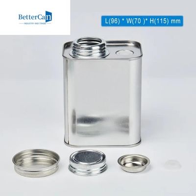 Κενό τετραγωνικό εμπορευματοκιβώτιο 18Oz L95mm*W75mm*H115mm κασσίτερου φασολιών καφέ