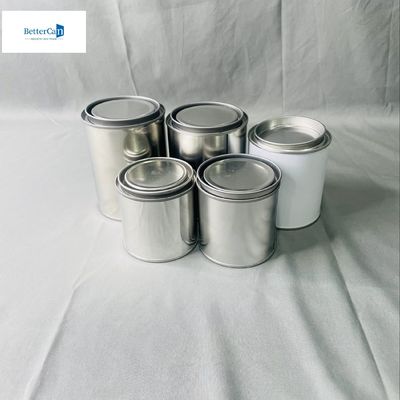 750 ml Λευκή κενή βαφή αυτοκινήτου Κουτάκι αποθήκευσης κονσέρβας Στρογγυλοποιημένα πιο λεπτό τετράγωνο σχήματα